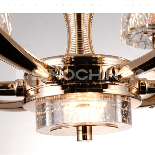 Light Luxury Crystal Chandelier Living, Simple Modern Brass Chandelier